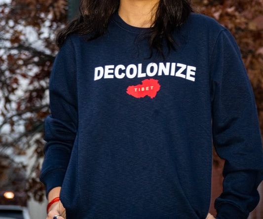 DECOLONIZE Tibet Crewneck Sweater - Navy [Kids]