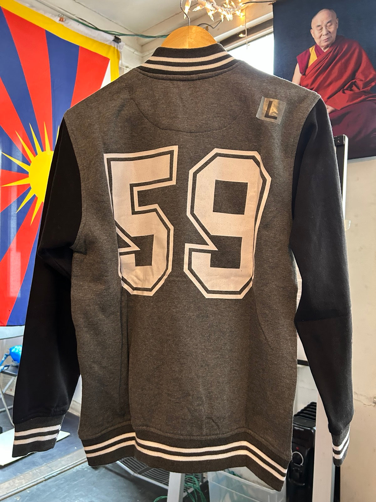 T for Tibet Varsity Jacket - Grey/Black [Kids]
