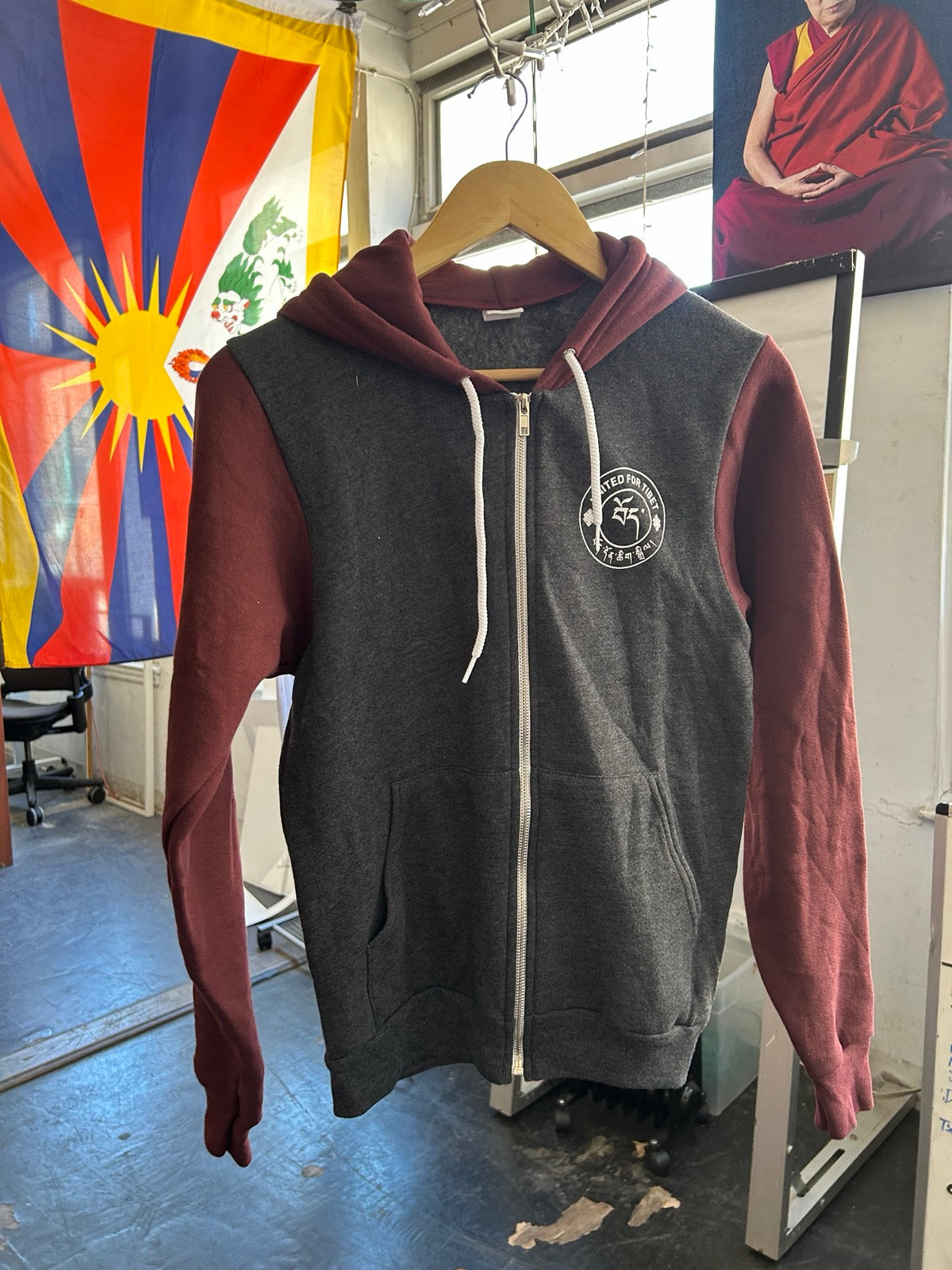 United for Tibet Full-Zip Hoodie - Maroon [Kids]