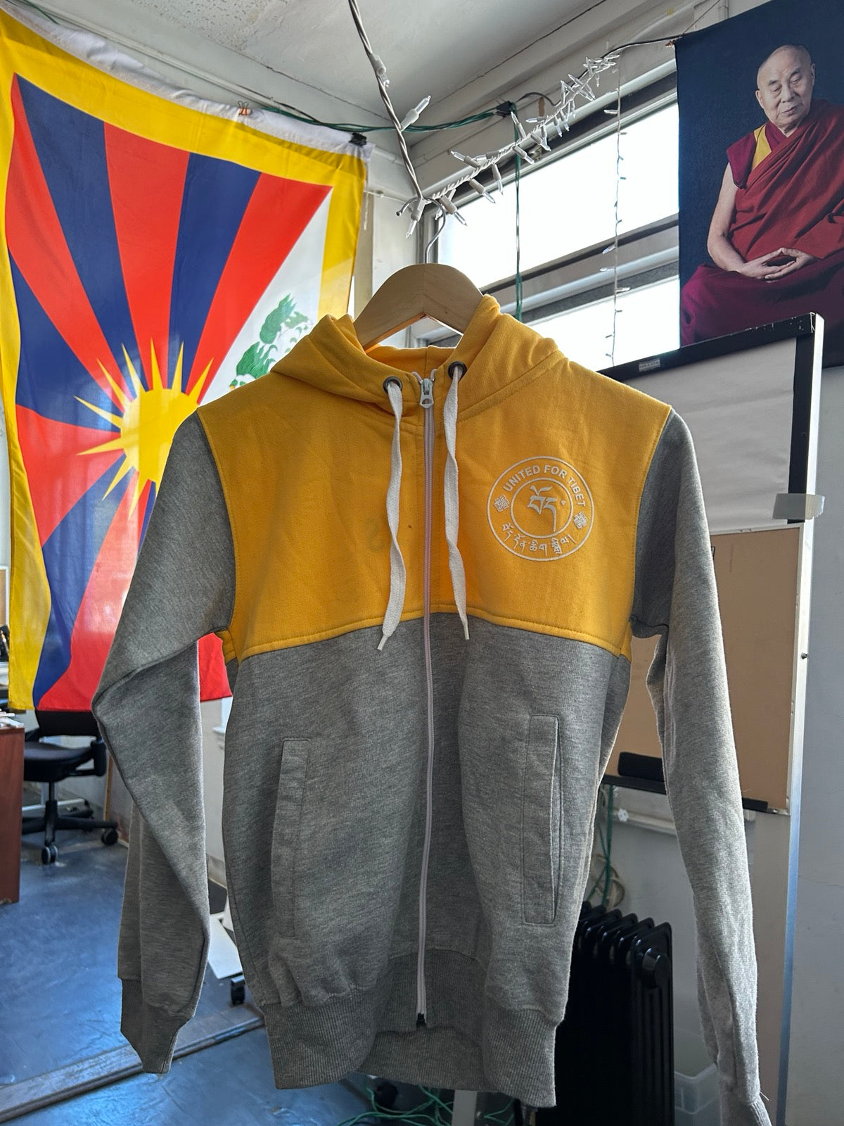 United for Tibet Full-Zip Hoodie - Yellow [Kids]