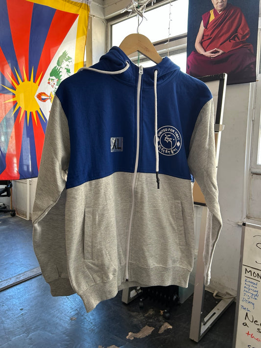 United for Tibet Full-Zip Hoodie - Blue