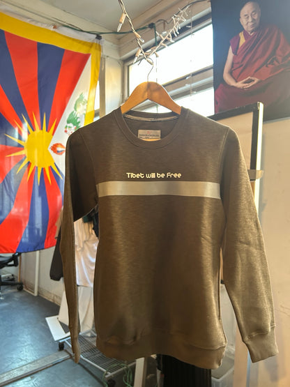 Tibet will be Free Crewneck Sweater - Green [Kids]