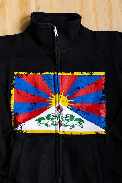 Tibet Flag Full Zip Sweater