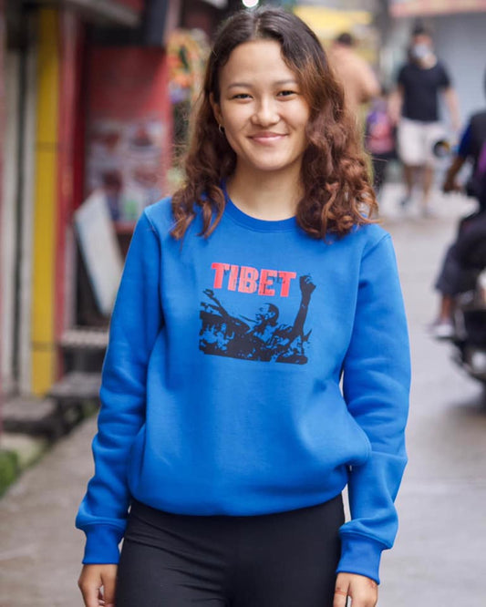 Tibet will be Free Graphic Crewneck - Blue [Kids]
