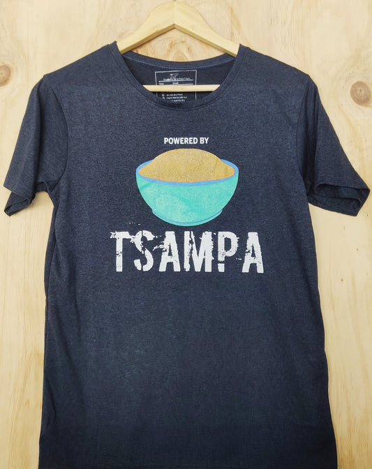 Powered by Tsampa Tee - Navy [Kids]