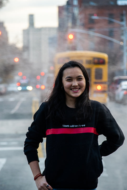 Tibet will be Free Crewneck Sweater - Black